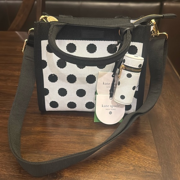 kate spade Handbags - Kate Spade x Target Black and White Polka Dot Crossbody & Lip Holder NWT